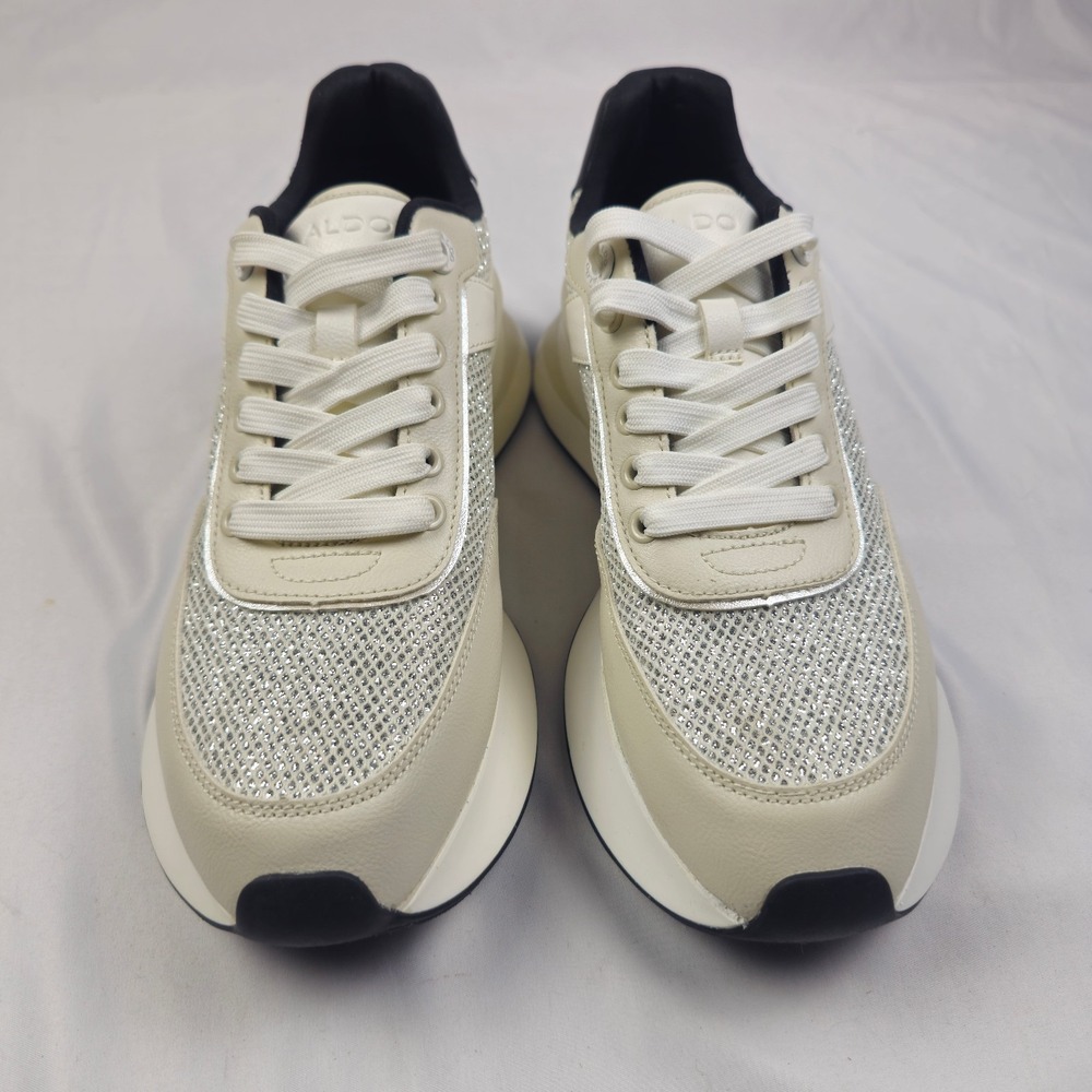 ALDO Pillow Walk Womens Sneakers Size 7.5 Rhinestone Sparkle Thick Platform Shoe